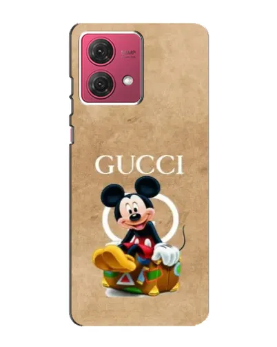 Чехол для Motorola MOTO G84 с картинкой «Микки Маус Gucci — крафт»