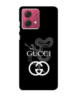 Чехол для Motorola MOTO G84 с картинкой «Gucci — серебряная змея»