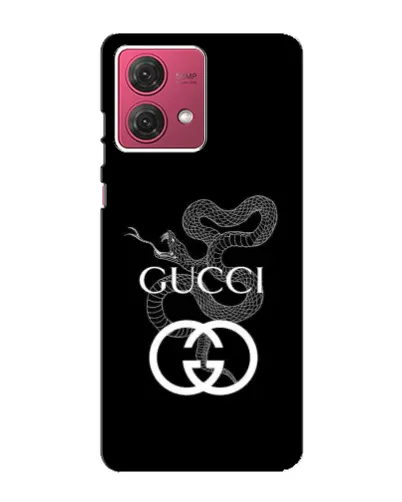 Чехол для Motorola MOTO G84 с картинкой «Gucci — серебряная змея»