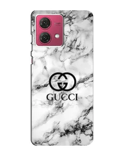 Чехол для Motorola MOTO G84 с картинкой «Gucci — мраморный шик»