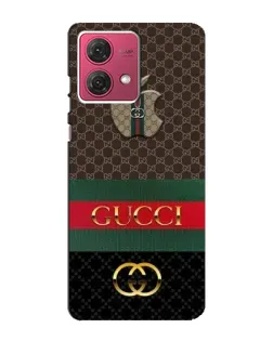 Чехол для Motorola MOTO G84 с картинкой «Gucci — брендированный десерт»