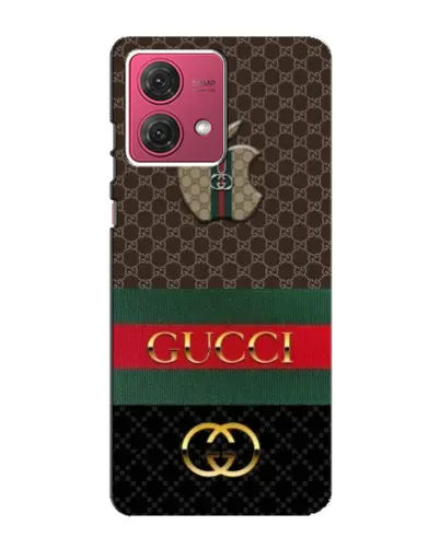 Чехол для Motorola MOTO G84 с картинкой «Gucci — брендированный десерт»
