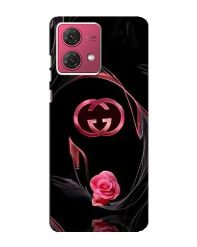 Чехол для Motorola MOTO G84 с картинкой «Gucci — неоновая роза»