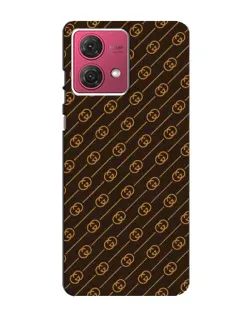 Чехол для Motorola MOTO G84 с картинкой «Gucci — золотые диагонали»