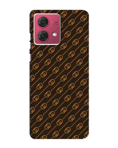Чехол для Motorola MOTO G84 с картинкой «Gucci — золотые диагонали»