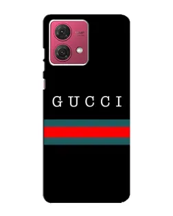 Чехол для Motorola MOTO G84 с картинкой «Gucci — красный пояс»