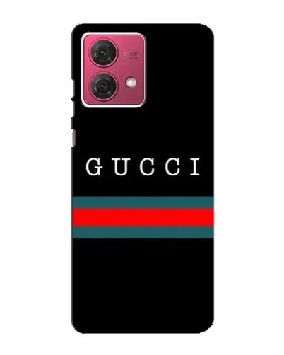 Чехол для Motorola MOTO G84 с картинкой «Gucci — красный пояс»