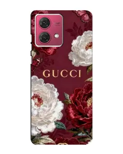 Чехол для Motorola MOTO G84 с картинкой «Gucci — бордовые розы»