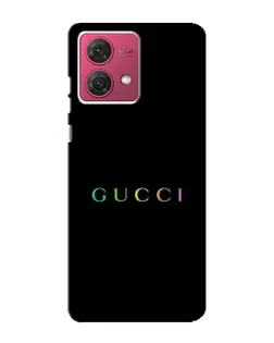 Чехол для Motorola MOTO G84 с картинкой «Gucci — неоновый минимализм»