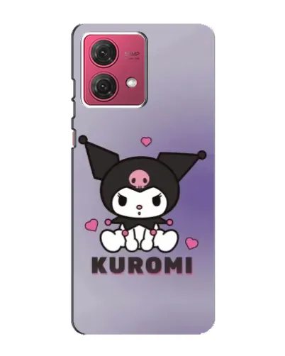 Чехол для Motorola MOTO G84 с картинкой «Kuromi — фиолетовый арт»