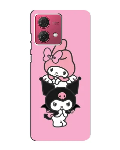 Чехол для Motorola MOTO G84 с картинкой «My Melody и Kuromi»