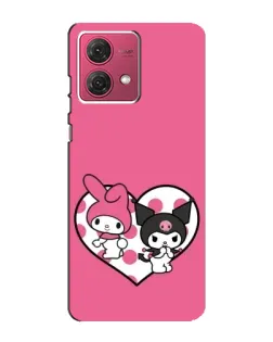 Чехол для Motorola MOTO G84 с картинкой «Kuromi и My Melody»