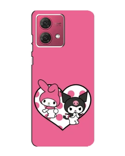 Чехол для Motorola MOTO G84 с картинкой «Kuromi и My Melody»