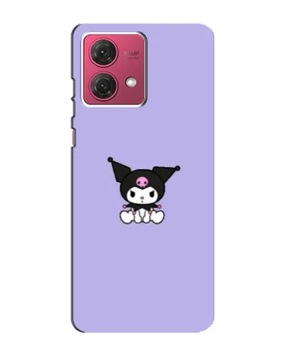 Чехол для Motorola MOTO G84 с картинкой «Kuromi — фиолетовый минимализм»