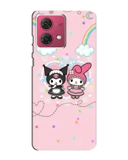 Чехол для Motorola MOTO G84 с картинкой «My Melody и Kuromi»