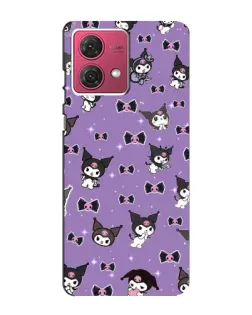 Чехол для Motorola MOTO G84 с картинкой «Kuromi — паттерн»
