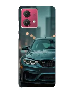 Чехол для Motorola MOTO G84 с картинкой «BMW в огнях города»