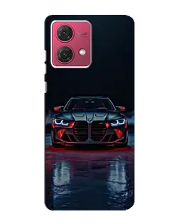 Чехол для Motorola MOTO G84 с картинкой «BMW на мокрой дороге»