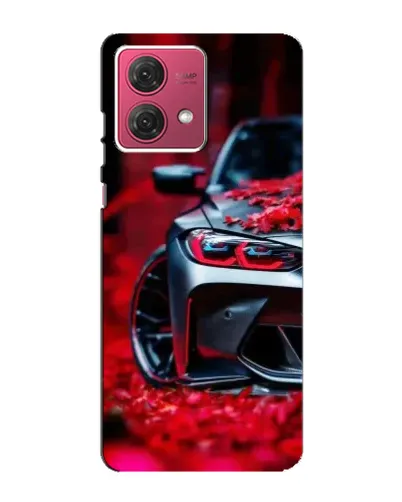 Чехол для Motorola MOTO G84 с картинкой «Спортивная BMW и цветы» Чехол для Motorola MOTO G84 с картинкой «Спортивная BMW и цветы»