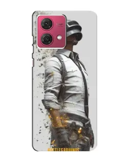 Чехол для Motorola MOTO G84 с картинкой «PUBG — боец в пыли»