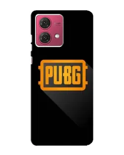 Чехол для Motorola MOTO G84 с картинкой «PUBG — рамка лого»