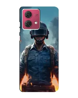 Чехол для Motorola MOTO G84 с картинкой «PUBG — реалистичный герой»
