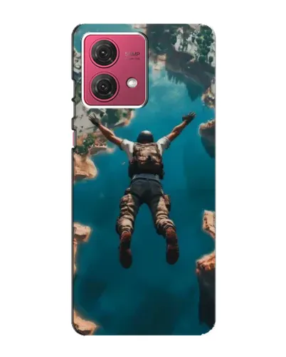 Чехол для Motorola MOTO G84 с картинкой «PUBG — свободное падение»