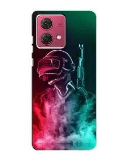 Чехол для Motorola MOTO G84 с картинкой «PUBG — огненный воин»