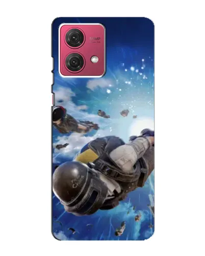 Чехол для Motorola MOTO G84 с картинкой «Десант PUBG — прыжок»