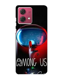Чехол для Motorola MOTO G84 с картинкой «Красный импостер — макро»