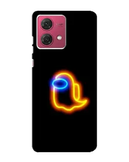 Чехол для Motorola MOTO G84 с картинкой «Among Us неоновое сияние»
