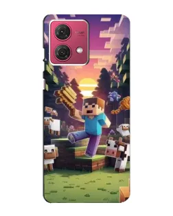 Чехол для Motorola MOTO G84 с картинкой «Стив на ферме» Чехол для Motorola MOTO G84 с картинкой «Стив на ферме»