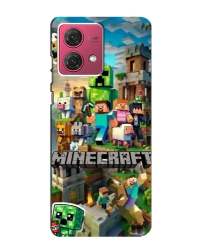 Чехол для Motorola MOTO G84 с картинкой «Замок Minecraft»