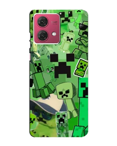Чехол для Motorola MOTO G84 с картинкой «Криперы Minecraft»