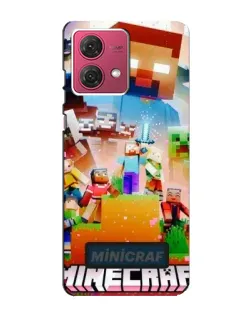 Чехол для Motorola MOTO G84 с картинкой «Minecraft герои игры»