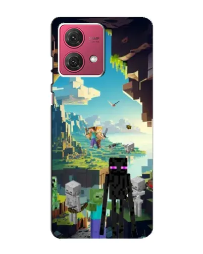 Чехол для Motorola MOTO G84 с картинкой «Эндермен в лесу»