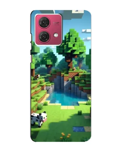 Чехол для Motorola MOTO G84 с картинкой «Minecraft летний день»