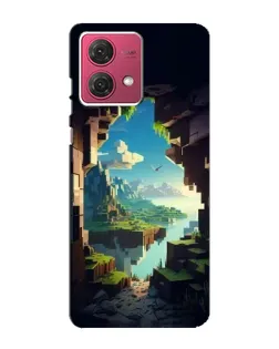 Чехол для Motorola MOTO G84 с картинкой «Вид из пещеры»