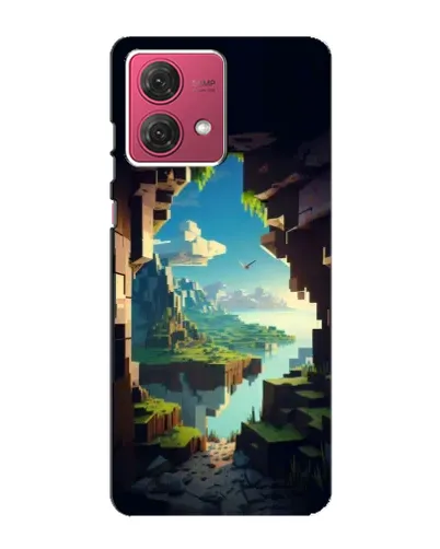 Чехол для Motorola MOTO G84 с картинкой «Вид из пещеры»