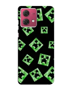 Чехол для Motorola MOTO G84 с картинкой «Паттерн с криперами»