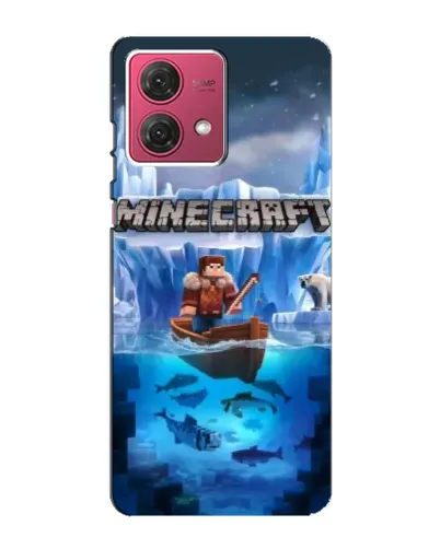 Чехол для Motorola MOTO G84 с картинкой «Minecraft ледяной мир»