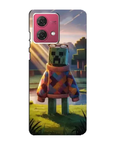 Чехол для Motorola MOTO G84 с картинкой «Крипер в свитере»