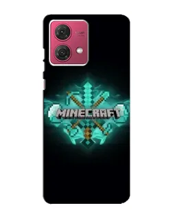 Чехол для Motorola MOTO G84 с картинкой «Minecraft Diamond лого»