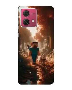 Чехол для Motorola MOTO G84 с картинкой «Стив в лесу»