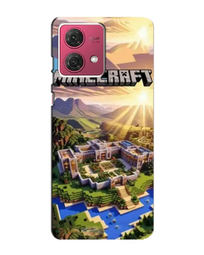 Чехол для Motorola MOTO G84 с картинкой «Minecraft панорама»