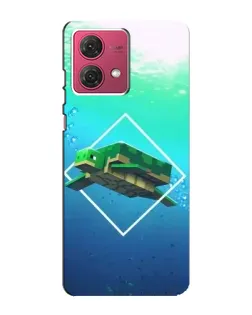 Чехол для Motorola MOTO G84 с картинкой «Черепаха Minecraft»