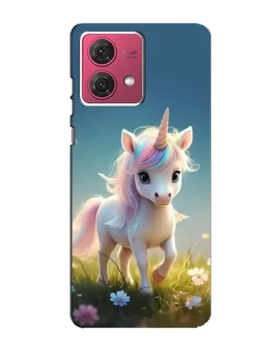 Чохол для Motorola MOTO G84 з картинкою «Єдиноріг на галявині»