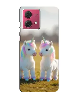Чохол для Motorola MOTO G84 з картинкою «Пара єдинорогів»