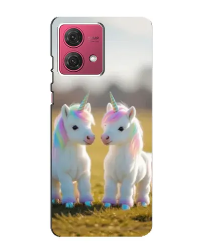 Чохол для Motorola MOTO G84 з картинкою «Пара єдинорогів»