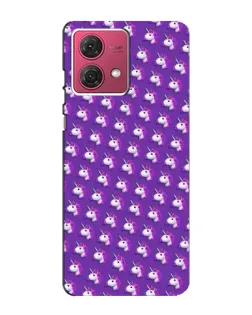 Чохол для Motorola MOTO G84 з картинкою «Єдинороги на фіолетовому»